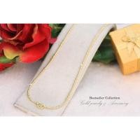 ราคา สร้อยคอชุบทองคำหนัก 1 สลึง ยาว 17" สร้อยทองชุบ (448477443)