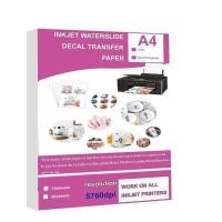 ราคา 10/20 Sheets DIY A4 Inkjet Waterslide Decal Transfer Paper Sheets White Transparent Clear For Inkj (28002376217)