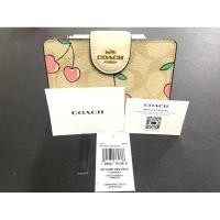 ราคา Coach Medium Corner Zip Wallet Cherry กระเป๋าสตางค์ กระดุม (23659108185)