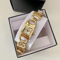 ราคา TORY BURCH TBW5411 THE GEMINI GOLD STAINLESS STEEL STRAP WOMEN WATCH ขนาด 22x18 mm หน้าปัดขาว เรือนทอง สายตัดได้ สวยมาก (24563996478)