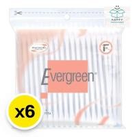 ราคา evergreen cotton buds คอตตอนบัต เอเวอร์กรีน สำลี สำลีก้าน สำลีก้านมินิ 100 ชิ้น x 6 (26681341797)