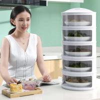 ราคา คอนโดเก็บอาหาร คอนโดฝาชี ปิ่นโตอาหาร สำหรับเก็บอาหาร กันแมลงและสิ่งปนเปื้อน มีฝาปิดใสเลื่อนสไลด์ สูง 5ชั้นประหยัดพื้นที่ (12298812198)