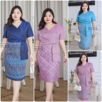 ราคา Ranida-Plus size Fashionสาวอวบสาวอ้วน เดรสผ้าฝ้ายทอลายไทยไปงาน ไปทำงาน ได้หลากหลายโอกาส ลุคเรียบหรู (28836160500)