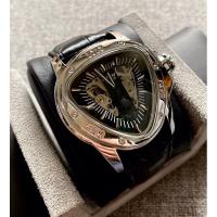 ราคา นาฬิกาสามเหลี่ยมออโต้ ไขลาน สายหนัง โชว์กลไก Automatic Skeleton (27302609139)