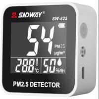 ราคา ของแท้พร้อมส่ง SNDWAY PM 2.5 Detector เครื่องวัดปริมาณฝุ่น 3in1 มี sensor วัดค่า PM2.5 วัดอุณหภูมิ (6320861903)