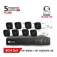 ราคา Hi-view กล้องวงจรปิด กล้องไอพี IP Camera ชุดกล้องวงจรปิด พร้อมติดตั้ง IP CAMERA 8 CH กล้องวงจรปิด HP-55B30PE HP-8908 (5248879112)