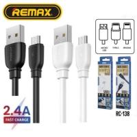 ราคา Remax 2.4A Fast สายชาร์จ 2.4A Quick Charge USB Data Cable สําหรับ Ip Samsung Huawei Oppo Vivo Xiaomi Realme (41861705068)