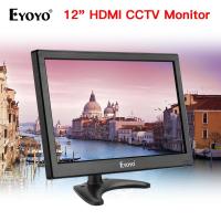 ราคา Eyoyo 12 นิ้ว LCD แบบพกพาขนาดเล็ก HDMI Monitor 1366x768 พร้อมอินพุต AV BNC ในตัวลําโพง (27753694493)