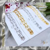 ราคา สร้อยคอสแตนเลเซอร์แท้100% สร้อยพระ ลายโซ่ฝรั่ง มี 2 สี สแตนเลส สีทอง 22K ขนาด 4.5 มิล 5.0 มิล ความยาว 18-36 นิ่ว (28461831103)