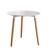 ราคา [ นั่งทานข้าวได้] โต๊ะคาเฟ่ TA0004 โต๊ะทานข้าว ทรงกลม ท็อปไม้ MDF ปิดผิวเมลามีน สีขาว ขนาด 60*60 cm (15846761356)