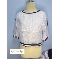ราคา ochirly เสื้อลูกไม้ฉลุสีขาว ไม่มีซับใน size M มือสอง (4249698472)