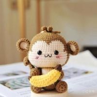 ราคา สินค้าใหม่พร้อมสต็อกราศีลิงน้อยตุ๊กตาขนสัตว์ทอมือพวงกุญแจจี้แฟนของขวัญทําเองแพคเกจวัสดุ20250926 (43871557805)