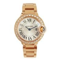 ราคา Cartier18k Rose Gold Ladies Original Diamond English WE9002Z3 Watch Blue Balloon (40018538535)