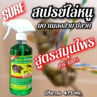 ราคา ปราบหนู สเปรย์ไล่หนู และแมลงสาบ สูตรสมุนไพรใช่ในบ้านและรถยนต์ 475ml. SURE (25456877719)