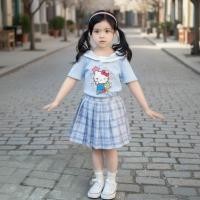 ราคา NEWชุดเซ็ทเด็กตามกระแส เสื้อสไตล์ปกทหารเรือ*กระโปรงอัดพลีท ลายการ์ตูนสุดฮิต (42315815345)