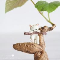 ราคา ตุ๊กตาแมวเกาะขอนไม้ ตุ๊กตาตกแต่งสวนจิ๋ว แต่งกระถาง (แยกชิ้น) (12957698942)
