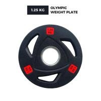 ราคา (1 ชิ้น) แผ่นน้ำหนัก 1.25 kg แผ่นน้ำหนักหุ้มยาง Olympic Weight Plates ขนาดรู 2 นิ้ว (50 mm) ใช้กับ Olympic Bar (40709109107)