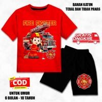 ราคา KATUN ชุดเด็กแขนสั้นอายุ 6 เดือน - 10 ปี นักผจญเพลิง โมติฟ เนื้อผ้าฝ้ายพรีเมี่ยม สกรีน DTF สีดํา cln (40964683857)