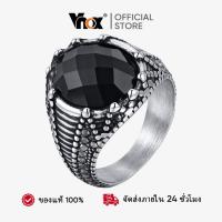 ราคา Vnox แหวนพลอย Incise แฟชั่นแหวนผู้ชาย อินเทรนด์ เครื่องประดับแก้วสีดำ Punk Vintage (25045433030)