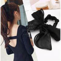 ราคา ** SALE**ยางมัดผมเกาหลี ยางรัดผมโบว์ ยางรัดผมสีดำ ยางรัดผมผ้าชีฟอง (6935620331)