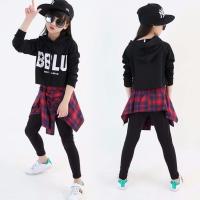 ราคา ชุดเต้นฮิปฮอปเด็ก พร้อมส่งในไทย เสื้อแขนยาวกางเกงกระโปรงขายาว ชุดเต้นแจ๊ส มีฮูด ชุดเต้นแข่ง ลายสก็อต เท่ๆ ผ้าดีมากค่ะ (23755777626)