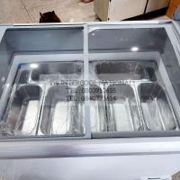 ราคา ตู้แช่ไอศครีม กระจกฝาโค้งSANDEN พร้อมกระจกโค้งSet canopy ขนาด1.05CM.พร้อมถาด1/3จำนวน7ใบครบชุด (20427903428)