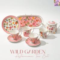 ราคา Violet Flamingo - Wild Garden Collection – กาน้ำชา แก้วชาพร้อมจานรอง แก้วมัคพร้อมกล่องของขวัญลายดอกไม้แสนหวาน (29685043839)