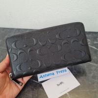 ราคา New!!! กระเป๋าสตางค์ ปั๊มนูนลายซี Coach ใบยาวซิปรอบ (12552188044)