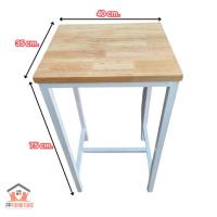 ราคา โต๊ะอเนกประสงค์หน้าไม้ยางพาราเกรดA รุ่นมีคาดกลาง ขนาด 35x40และ40x50สูง75 ซม. (42253615208)