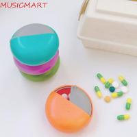 ราคา MUSICMART กล่องยาหมุนกลม, ที่เก็บยาหมุนพลาสติกปิดผนึก, ตลับยาเดี่ยวแบบพกพาขนาดเล็กสร้างสรรค์ บ้าน (43063736573)