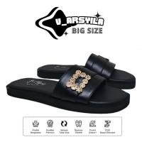 ราคา รองเท้าแตะคุณแม่แบนไซส์ใหญ่จัมโบ้ | เบอร์ 40 41 42 43 44 45 | รองเท้าแตะลําลอง Teplek สําหรับผู้หญิงขนาดใหญ่ - QA083 (43460670522)