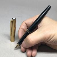 ราคา ปากกามือสอง ของแท้ ปากกาหมึกซึม MONTBLANC Fountain Classic 1980 ปากทอง 14k 585 ตัวด้ามอครีลิคดำแข็ง (6442768560)