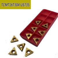 ราคา 10 ชิ้น เม็ดมีดกลึง CNC TCMT16T304/08VP15TF UE6020 US735 เม็ดมีดสามเหลี่ยมสำหรับเครื่องกลึง รูภายใน (27837357110)