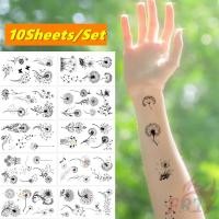 ราคา 10แผ่น/ชุด ❤ สติ๊กเกอร์รอยสักชั่วคราวดอกแดนดิไลอัน ❤ รอยสักกันน้ําสําหรับแขนเซ็กซี่กระดูกไหปลาร้าร่างกายศิลปะมือเท้า (27131568060)