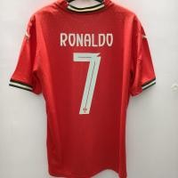 ราคา เสื้อทีมเยือนฟุตบอลหมายเลข 7 สำหรับผู้ชายและผู้หญิง แบบแขนสั้น ผ้าระบายอากาศ สไตล์ของ C Luo ทีมชาติโปรตุเกส (40218789953)