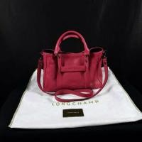 ราคา Longchamp Small 3D Leather Tote Cyclamen (282142044)