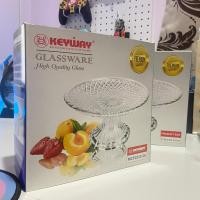 ราคา พานแบนใส พานแก้วอเนกประสงค์ รุ่น KEYWAY ขนาด ⌀ 20 x 10.5 cm High Quality Glass ของดี รับประกันคุณภาพ (22933186347)