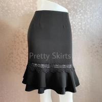 ราคา กระโปรงทำงาน ทรงหางปลา แต่งลูกไม้ ยาว 22 นิ้ว (6912560392)