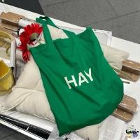 ราคา พร้อมส่ง กระเป๋าผ้า HAY Green/Blue Tote Bag (แท้100%) ถุงผ้าใส่ของ (22377615821)
