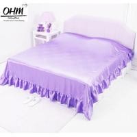 ราคา OHM ผ้าคลุมเตียงชายระบาย (เกรดพรีเมี่ยม) ผ้าซาตินแท้ 440 เส้น ขนาด 96 นิ้ว x 108 นิ้ว (สีม่วงพาสเทล) (1014521035)