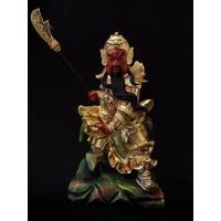 ราคา เทพเจ้ากวนอู ทำจากไม้แกะสลักแปะทอง (27756599968)
