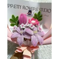 ราคา ช่อดอกไม้ ช่อดอกไม้โทนชมพูขาว ช่อดอกไม้แสดงความยินดี (28632383701)