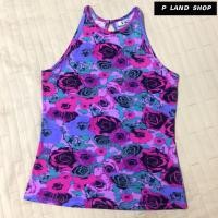 ราคา เสื้อแขนกุด มือสอง สภาพนางฟ้า ลายกุหลาบชมพู ยี่ห้อ 5up (526760058)