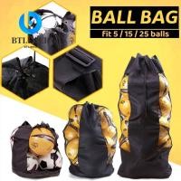 ราคา BTLIMER 1 ชิ้น Ball Storage Bag, ผ้าหนากระเป๋าสะพายขนาดใหญ่, ตาข่ายความจุขนาดใหญ่อุปกรณ์กีฬากระเป๋าฟุตบอลบาสเกตบอลวอลเลย์บอลฟุตบอล (41966236521)