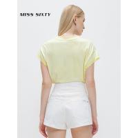 ราคา เสื้อยืดแขนสั้น Miss Sixty ผ้าฝ้ายแท้ ออกแบบรอบคอดอกไม้สามมิติ สไตล์ใหม่สำหรับฤดูร้อน (41121945796)