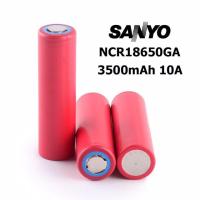 ราคา ถ่านชาร์จ แบตเตอรี่ Sanyo NCR18650GA Rechargeable เบอร์ 18650 3.7v ขนาด 3500 mAh (10A) หัวแบน แพค 1 ก้อน (3302282033)