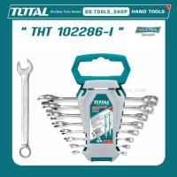 ราคา TOTAL ชุด ประแจแหวนข้างปากตาย ประแจแหวนข้างปากตายข้าง กุญแจแหวนข้างปากตาย ขนาด 6-19มม. 8ด้ามชุด งานหนัก รุ่น THT102286-I (16294856242)