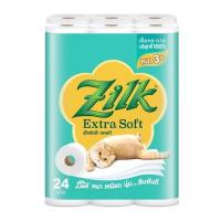 ราคา (แพ็ค 24 ม้วน) Zilk by Cellox Extra Soft Tissue ซิลค์ บาย เซลล็อกซ์ เอ็กซ์ตร้า ซอฟท์ กระดาษแบบม้วน (4038106613)