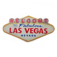 ราคา ป้ายสังกะสีวินเทจ Welcome to Fabulous Las Vegas (ปั๊มนูน) (1028194270)