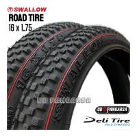 ราคา MERAH Swallow Outer Tyre 16 x 1 75 1.75 Black Red List จักรยานพับสําหรับเด็ก (28187913896)